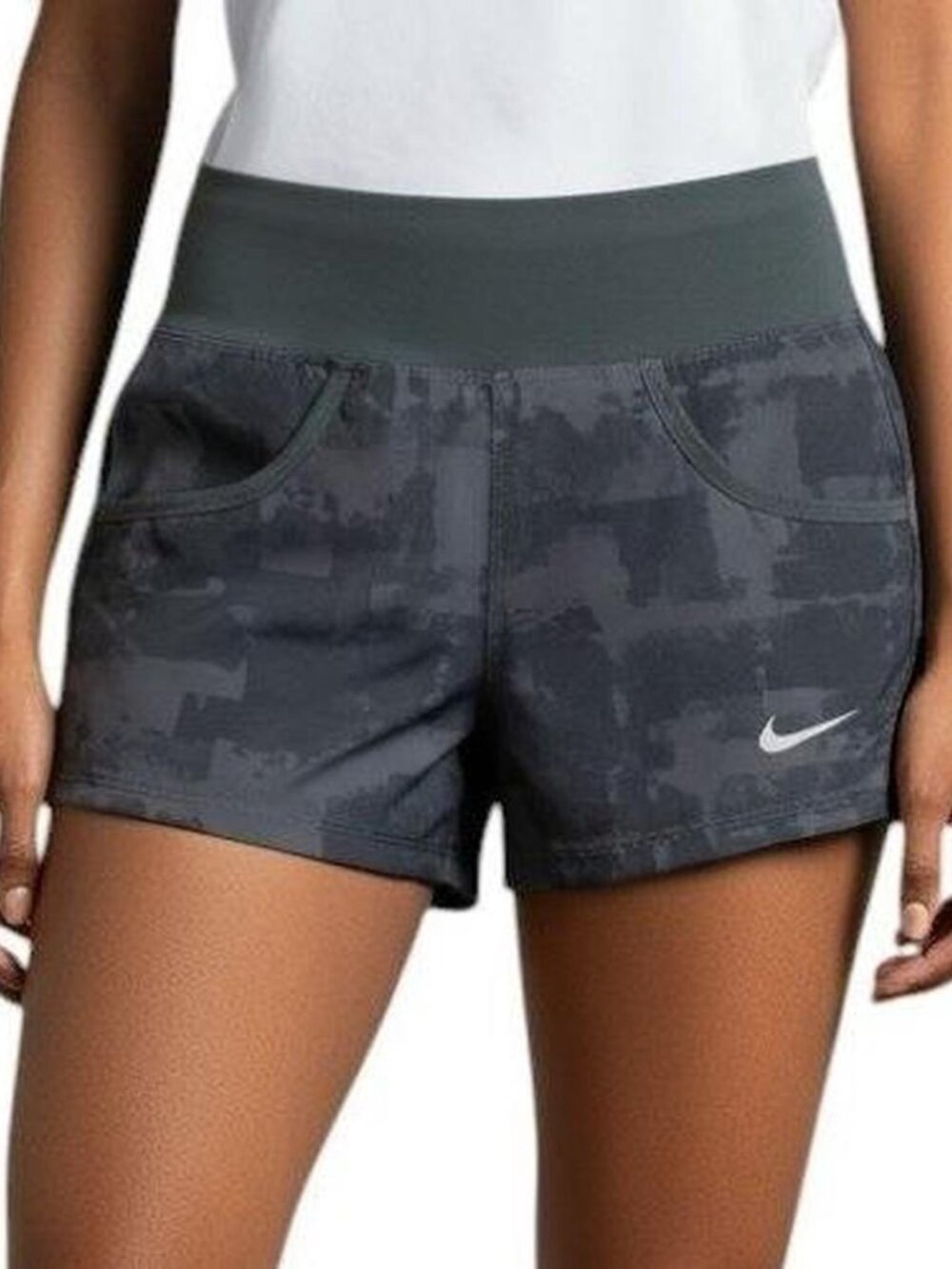Nike Dri-Fit XL Camo Running Shorts Womens Athletic Gym Workout Activewear Sport
